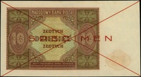 10 złotych 15.05.1946, bez oznaczenia serii i numeracji, po obu stronach dwukrotnie przekreślony z..