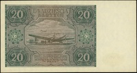 20 złotych 15.05.1946, seria A, numeracja 4676669, Lucow 1193 (R3) - ilustrowany w katalogu kolekc..