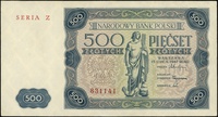 500 złotych 15.07.1947, seria Z, numeracja 831141, Lucow 1229 (R4) - ilustrowany w katalogu kolekc..