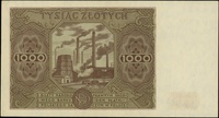 1000 złotych 15.07.1947, seria H, numeracja 2694747, Lucow 1235a (R4) - ilustrowany w katalogu kol..