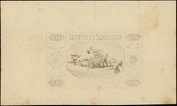 jednostronna próba kolorystyczna strony odwrotnej banknotu 10 złotych 1.07.1948, bez oznaczenia se..