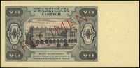 20 złotych 1.07.1948, seria OO, numeracja 000000