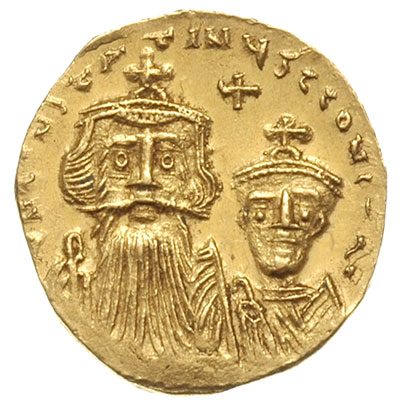 Konstans II i Konstantyn IV 641-668, solidus 654