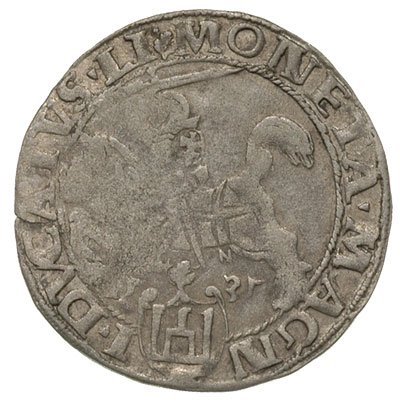grosz 1535, Wilno, odmiana z literą N pod Pogonią, Ivanauskas 2S27-8, T. 7, resztki lustra menniczego, rzadki