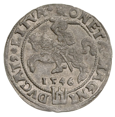 grosz na stopę litewską 1546, Wilno, Ivanauskas 6SA13-6, T. 3, ładny egzemplarz z blaskiem menniczym, rzadki