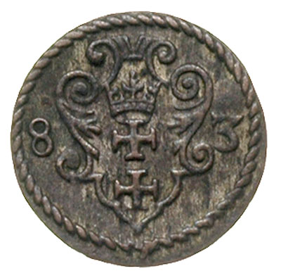 denar 1583, Gdańsk, T.3, patyna