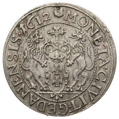 ort 1612, Gdańsk, odmiana z kropką nad łapą nied