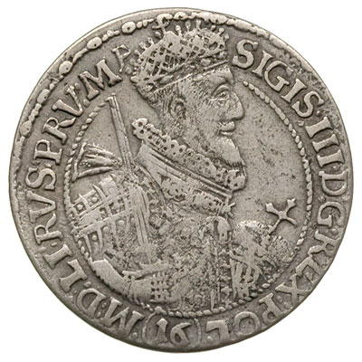 ort 1621, Bydgoszcz, cyfra 16 pod popiersiem króla, końcówka napisu na awersie PRV : MA, T. 3, rzadki
