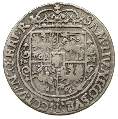 ort 1621, Bydgoszcz, cyfra 16 pod popiersiem króla, końcówka napisu na awersie PRV : MA, T. 3, rzadki