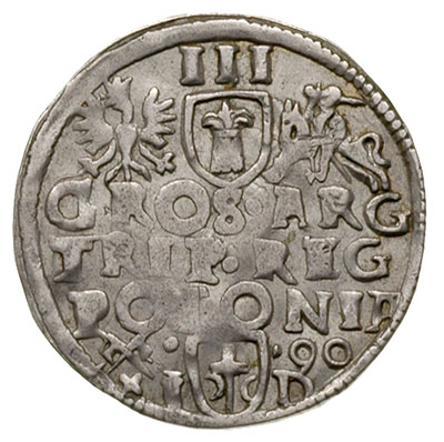 trojak 1590, Poznań, Iger P.90.1.d, patyna