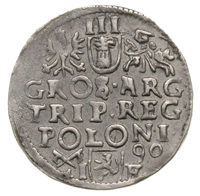 trojak 1590, Poznań, Iger P.90.7.a, patyna