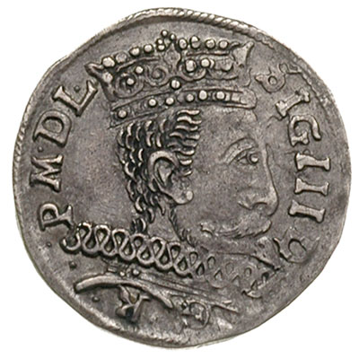 trojak 1601, Wschowa, Iger W.01.6.a (R4), rzadka moneta przypisywana czasem do mennicy lubelskiej, patyna