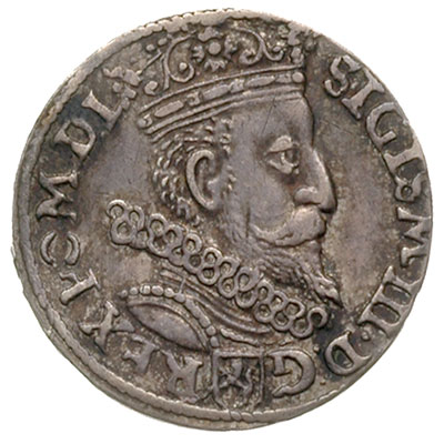 trojak 1601, Kraków, popiersie króla w prawo, Iger K.01.2.b (R1), patyna