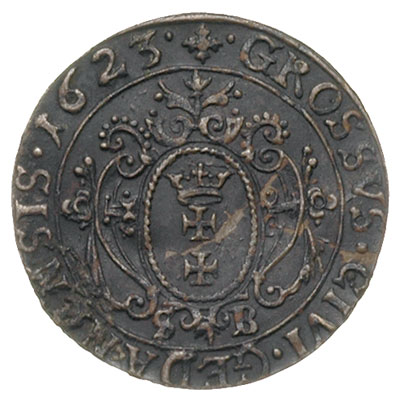 grosz 1623, Gdańsk, patyna