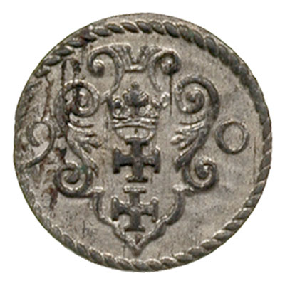 denar 1590, Gdańsk, bardzo ładny