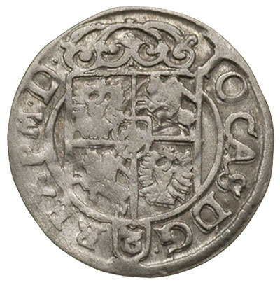 półtorak 1662, Poznań, odmiana z końcówką daty obok krzyża