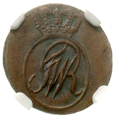 szeląg 1797 B, Wrocław, Plage 17, moneta w pudeł