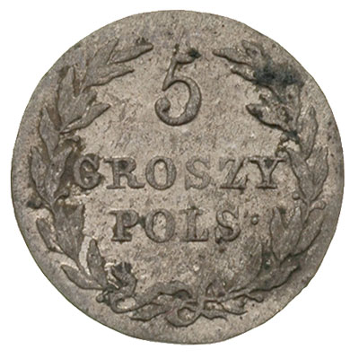 5 groszy 1816, Warszawa, Plage 112, Bitkin 854, resztki lustra menniczego