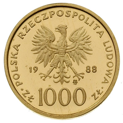 komplet 1.000, 2000, 5.000 i 10.000 złotych 1988