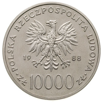 10 000 złotych 1988, Warszawa, Jan Paweł II, próba niklowa, Parchimowicz P-524