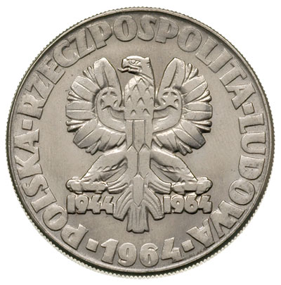 10 złotych 1964, Warszawa, \drzewko, próba niklo