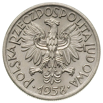 50 groszy 1958, Warszawa, \młotki i kłos, próba niklowa