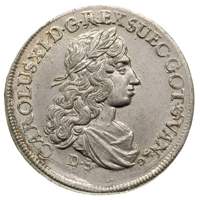 Karol XI 1660-1697, 1/3 talara = 1/2 guldena 1674, Szczecin, AAJ 128, piękny egzemplarz, patyna
