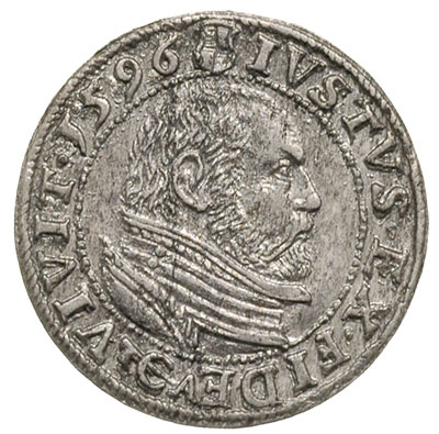 Jerzy Fryderyk 1578-1603 - jako administrator, grosz 1596, Królewiec, Bahr. 1308, Neumann 58, rzadki