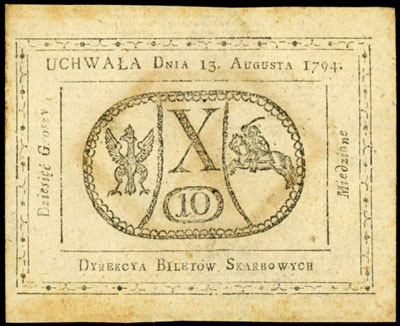 10 groszy miedziane 13.08.1794, Miłczak A9a, Lucow 40 (R1)