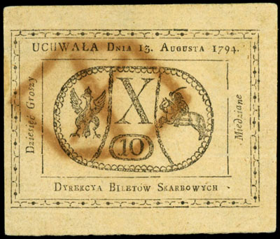 10 groszy miedziane 13.08.1794, Miłczak A9a, Luc
