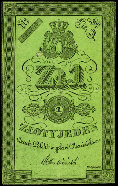 1 złoty 1831, podpis: Łubieński, Miłczak A22b, L