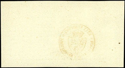 obligacja tymczasowa Ogólnej Narodowej Pożyczki na kwotę 1.000 złotych 1863, dwie pieczęcie, Lucow 212 (R3), Moczydłowski S6