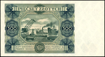 500 złotych 15.07.1947, seria J2, Miłczak 132b, Lucow 1230 (R4)