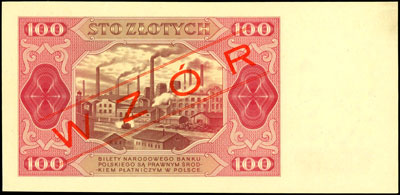 100 złotych 1.07.1948, seria FB 0000004, ukośny 