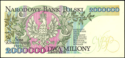 2.000.000 złotych 14.08.1992, seria B, Miłczak 1
