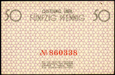 50 fenigów i 1 marka 15.05.1940, Miłczak Ł1 i Ł2b, Lucow 851 (R1) i 853 (R2), łącznie 2 sztuki