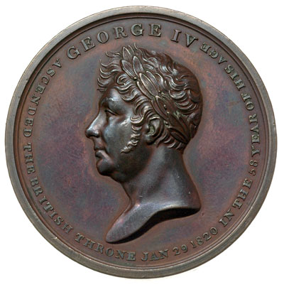 Jerzy IV 1820-1830, - medal niesygnowany, wybity