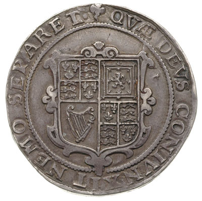 korona 1619-1625, Aw: Król na koniu w prawo, Rw: Tarcza herbowa, srebro 30.20 g, S. 2664, patyna