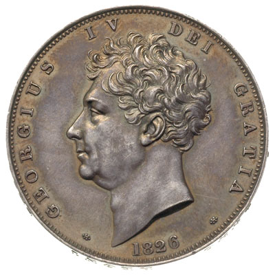 korona 1826, Aw: Popiersie w lewo, Rw: Wielopolowa tarcza herbowa, na rancie SEPTIMO, srebro 28.29 g, S. 3806, moneta wybita stemplem lustrzanym, bardzo rzadka, ciemna patyna