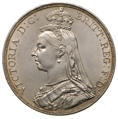 korona typu jubileuszowego 1889, srebro 28.26 g, S. 3921, pięknie zachowana