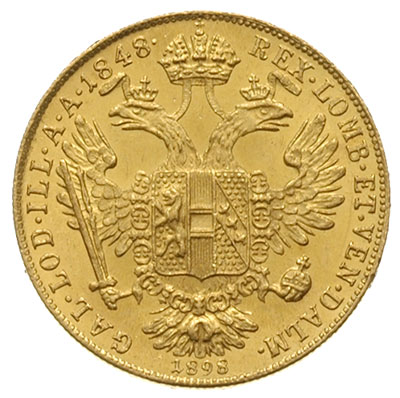 dukat jubileuszowy 1898/1848 / A, Wiedeń, złoto 