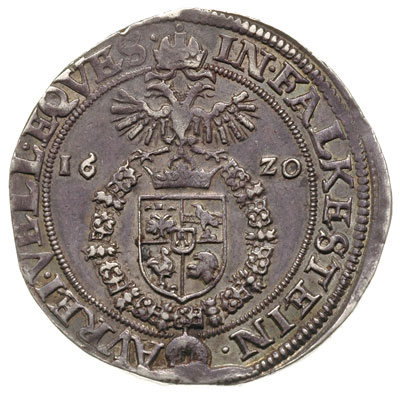 Graf Paweł Sixtus von Falkenstein 1589-1621, talar 1620, Dav. 3425, Donebauer 3950, ciemna patyna, rzadki