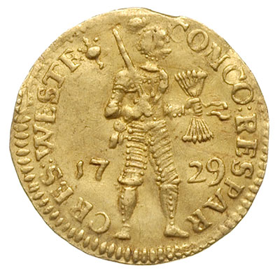 Fryzja Zachodnia, dukat 1729, złoto 3.48 g, Fr. 