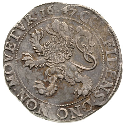 Utrecht, talar lewkowy 1647, srebro 27.09 g, Delm. 845, Verk. 107.4, bardzo rzadki w tym stanie zachowania