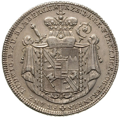 Franciszek Ludwig von Erthal 1779-1795, talar 1795, Norymberga, srebro 28.05 g, Dav. 1939, Krug 427