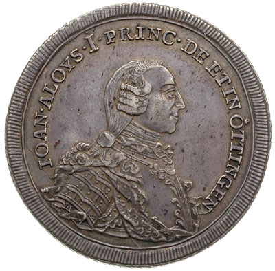 Jan Alojzy I 1737-1780, talar 1759, srebro 29.14 g, Dav. 2501, Löffelholz 397, rzadki, patyna