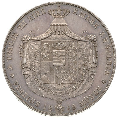 Karol Fryderyk 1828-1853, dwutalar = 3 1/2 gulde