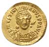 Justynian I 527-565, solidus 527-538, Konstantynopol, oficyna H, Aw: Popiersie cesarza na wprost, ..