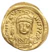 Justyn II 565-578, solidus 567-578, Konstantynopol, oficyna Θ, Aw: Popiersie cesarza na wprost, D ..