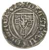 Konrad von Jungingen 1393-1407, szeląg, Aw: Tarcza wielkiego mistrza i napis, Rw: Tarcza zakonna i..